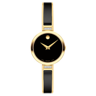 Movado - Moda Museum 24 mm Bangle Gold PVD Diamonds Womens - 0607716