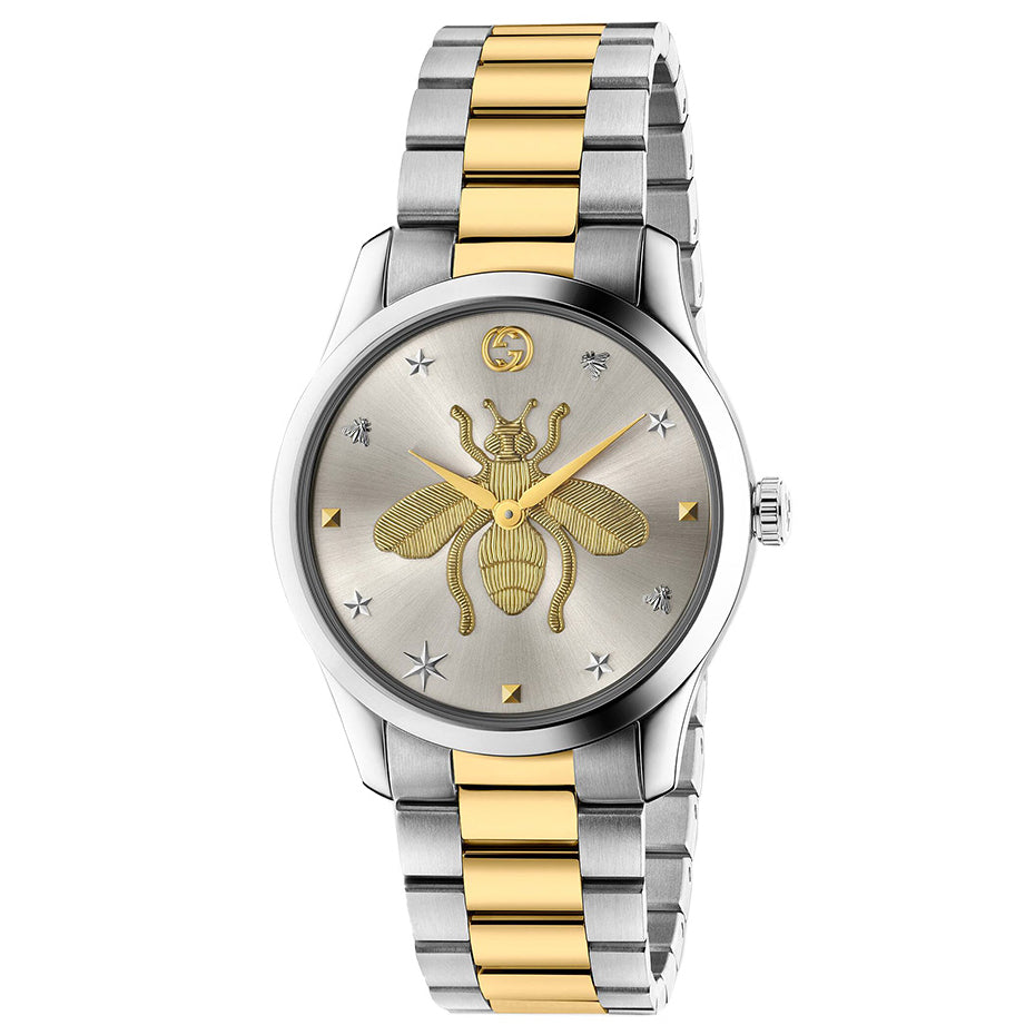 Gucci - G-Timeless 38 mm Large Bee Multi Icon Dial Two-Tone - YA1264131