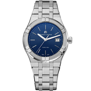 Maurice Lacroix - AIKON 40 mm Quartz Blue Dial Stainless Steel - AI1108-SS002-430-1