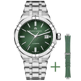 Maurice Lacroix - AIKON 42 mm Automatic Green Dial SS & Rubber Straps - AI6008-SS00F-630-D