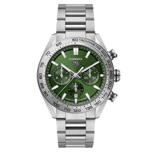 Load image into Gallery viewer, Tag Heuer - Carrera 44 mm Chronograph Green Dial Steel Bracelet - CBN2A10.BA0643