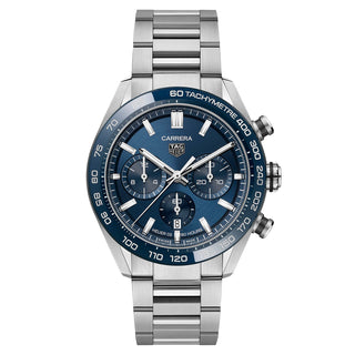 TAG Heuer - Carrera 44 mm Chronograph Blue Dial Bracelet - CBN2A1A.BA0643