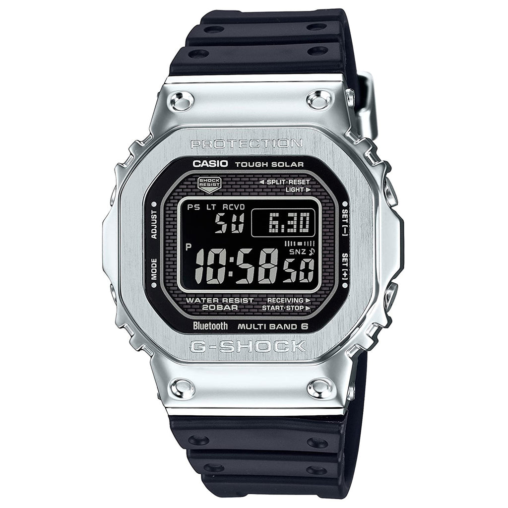 Casio G-Shock FULL METAL 5000 Silver & Black Mens Watch GMWB5000-1
