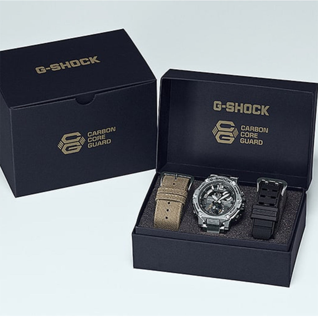 Casio G-Shock G-Steel Solar Powered Bluetooth Connected Stainless GSTB300E-5A