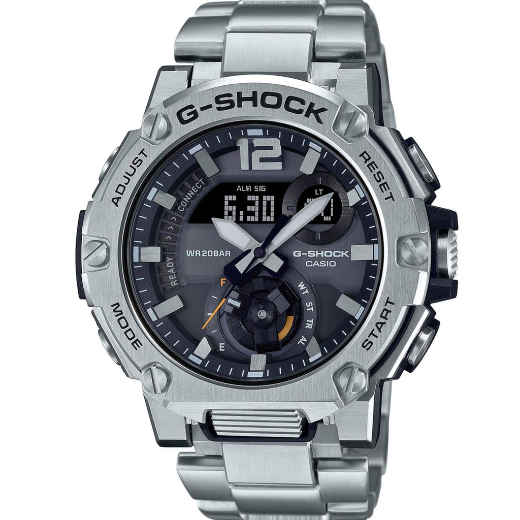 Casio G-Shock G-Steel Solar Powered Bluetooth Connected Stainless GSTB300E-5A