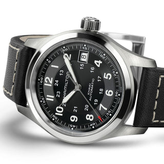 Hamilton - Khaki Field 38 mm Automatic Stainless Black Dial Date - H70455733