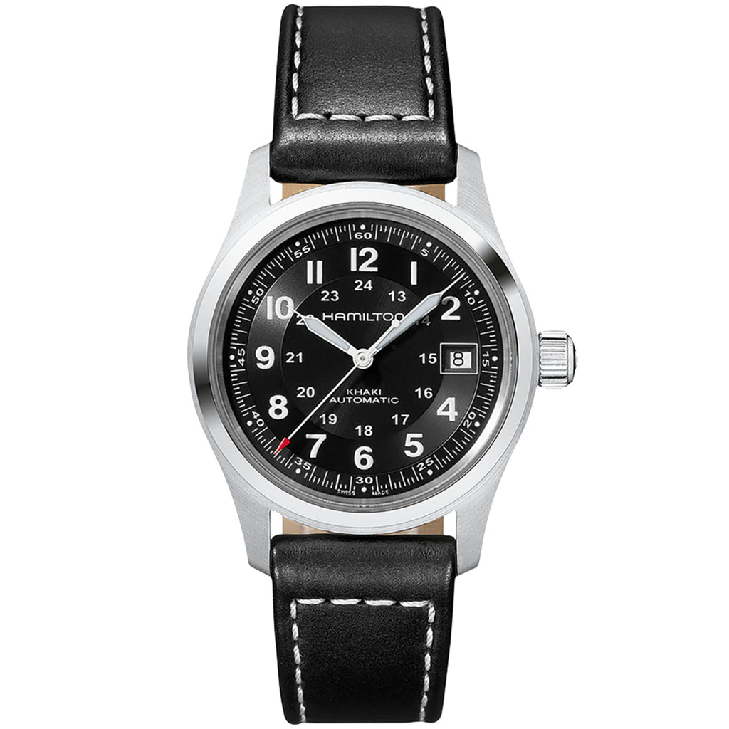 Hamilton - Khaki Field 38 mm Automatic Stainless Black Dial Date - H70455733