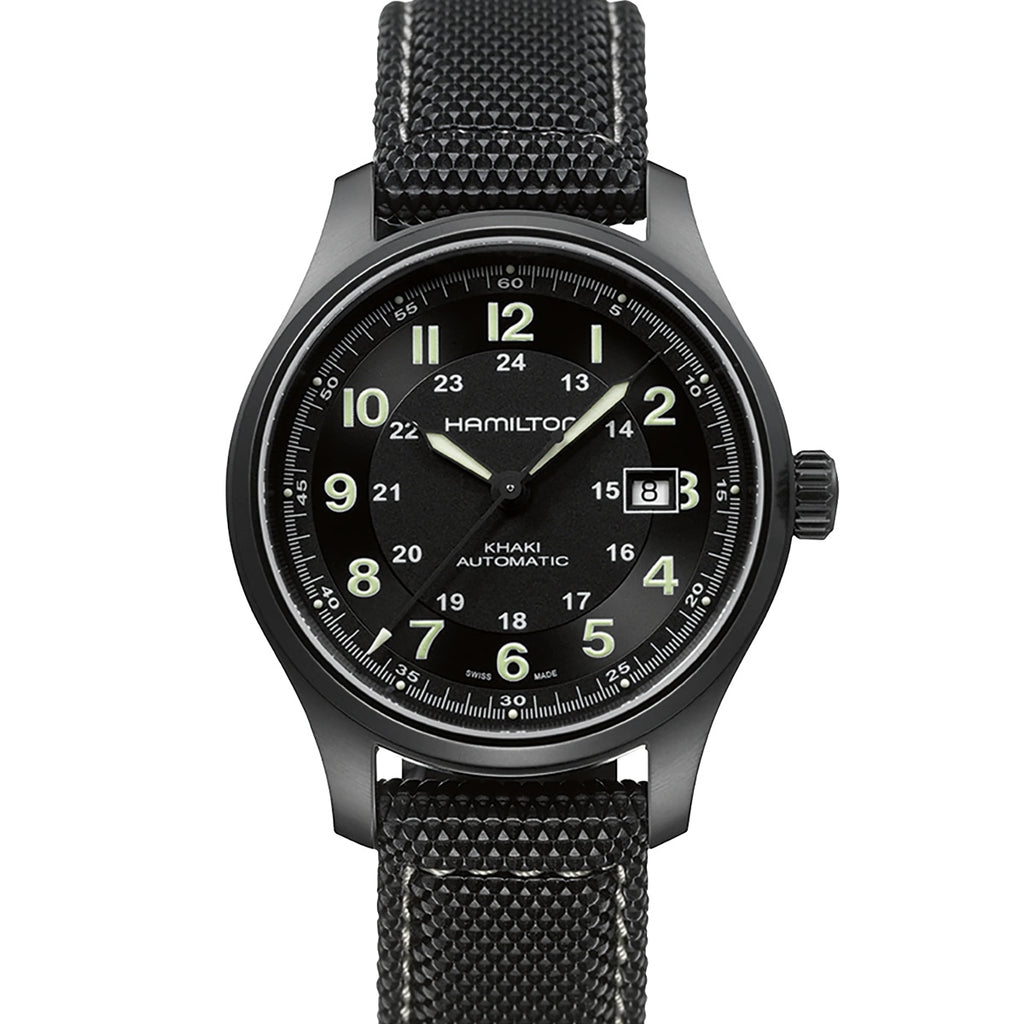 Hamilton - Khaki Field 42 mm Automatic Titanium Black PVD Date - H70575733