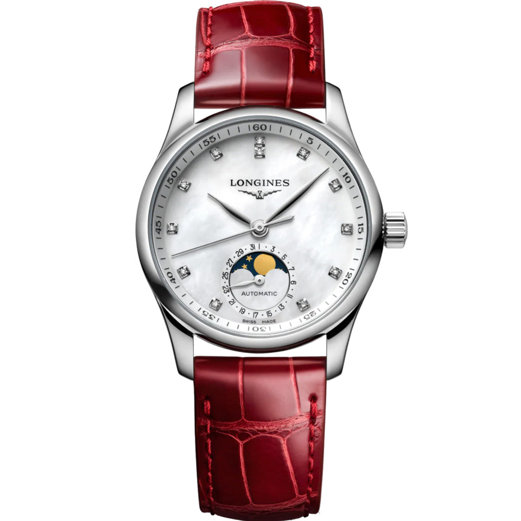 Longines - Master Collection Mother of Pearl Diamond Dial Moon-phase Women's - L24094872