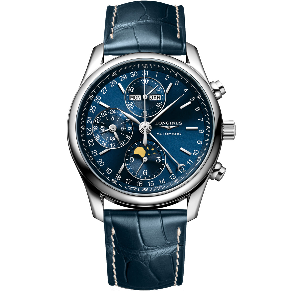 Longines Master Collection 40 mm Moon Phase Triple Calendar Chronogr