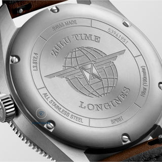 Longines - Spirit Zulu Time GMT 42 mm Black Dial Automatic Leather - L38124532