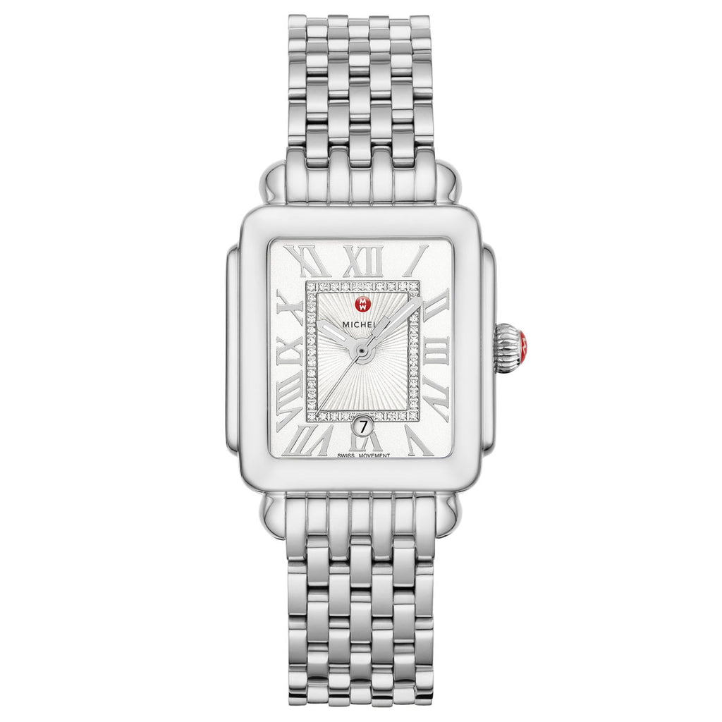 Michele - Deco Madison Mid Stainless Diamond MOP Dial - MWW06G000012
