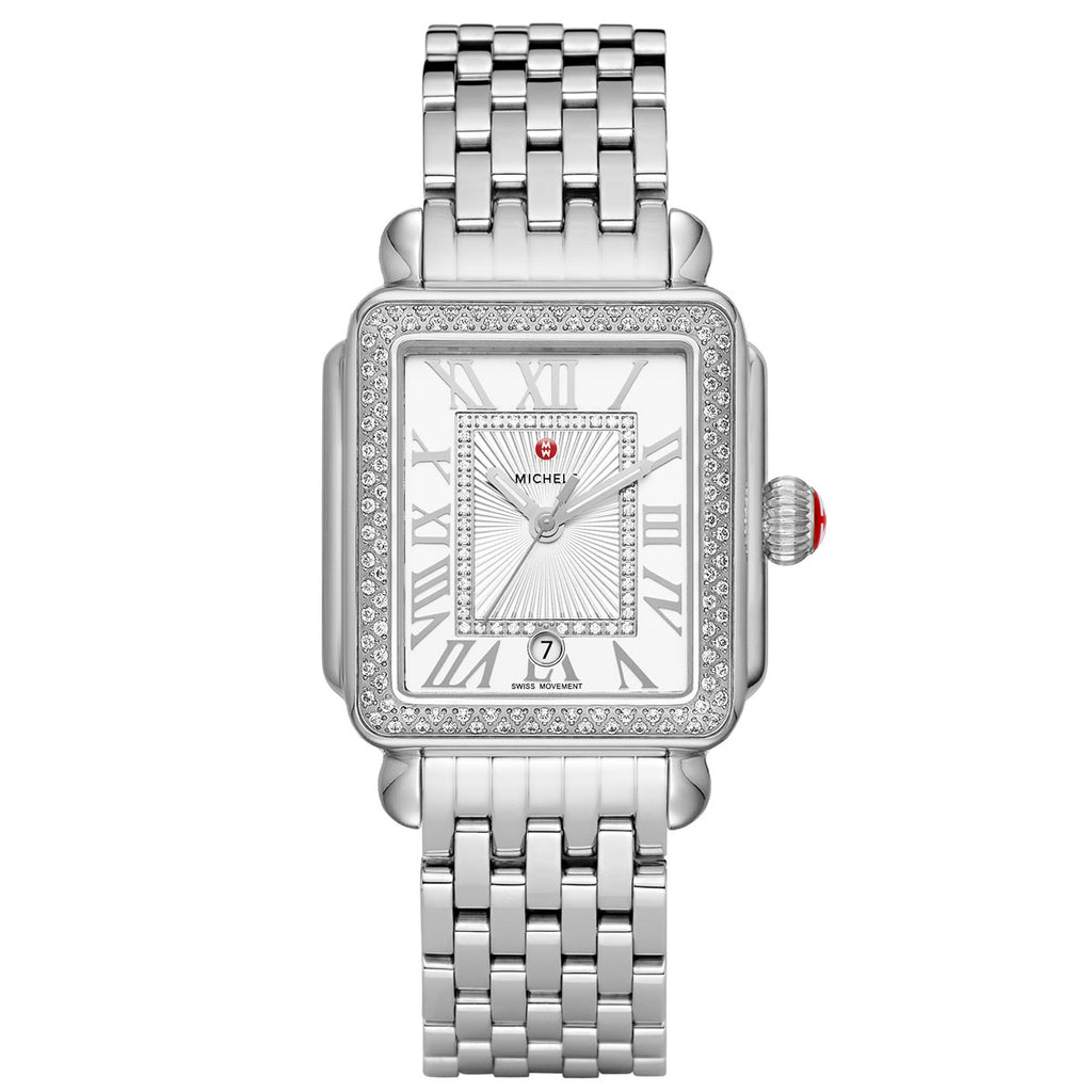 Michele - Deco Collection - Madison - Stainless - Diamond - White MOP Dial - MWW06T000163