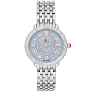 Michele - Serein Mid Sky Blue Diamond Bezel & Dial 36mm - MWW21B000149