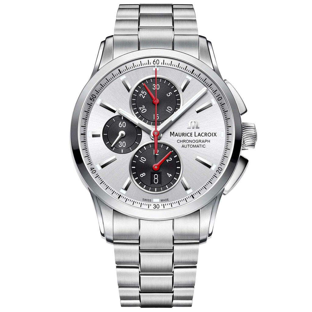 Maurice Lacroix - Pontos Automatic Chronograph  Silver Dial 43mm - PT6388-SS002-1