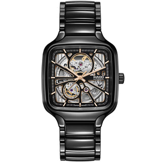 Rado - True Square 38 mm Automatic Black Ceramic Open Heart - R27086162