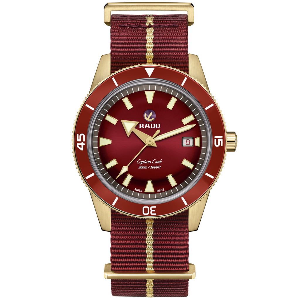 Rado - Captain Cook 1962 Automatic Bronze Red Dial Date - R32504407