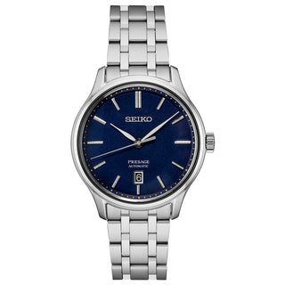 Seiko - Presage Blue Dial Date Steel Bracelet Sapphire Crystal - SRPD41