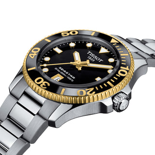 Tissot - Seastar 1000 Diver 36 mm Women's Black Gold Two Tone - T1202102105100