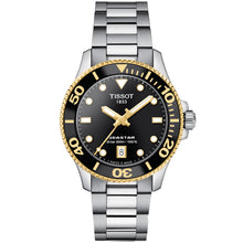 Load image into Gallery viewer, Tissot - Seastar 1000 Diver 36 mm Women&#39;s Black Gold Two Tone - T1202102105100