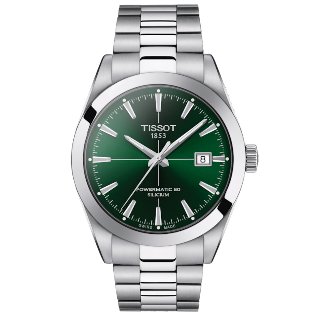 Tissot - Gentleman 40 mm Powermatic 80 Green Dial Stainless - T1274071109101