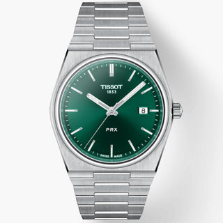 Tissot - PRX 40 mm Quartz Green Dial Stainless Steel Bracelet - T1374101109100