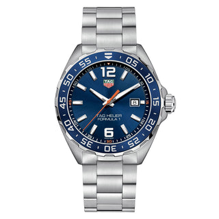 TAG Heuer - Formula 1 Blue Dial & Bezel Date Stainless Bracelet 43 mm - WAZ1010.BA0842