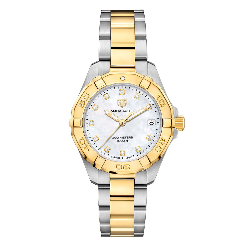 Tag Heuer - Aquaracer 32 mm Women's Two Tone MOP Diamond Dial - WBD1322.BB0320