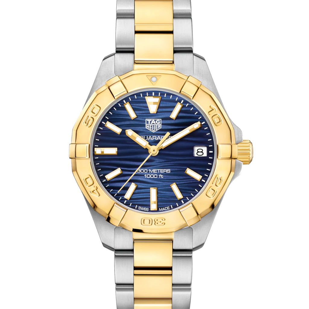 TAG HEUER - Aquaracer Womens Blue Dial Date Two Tone 32 mm - WBD1325.BB0320