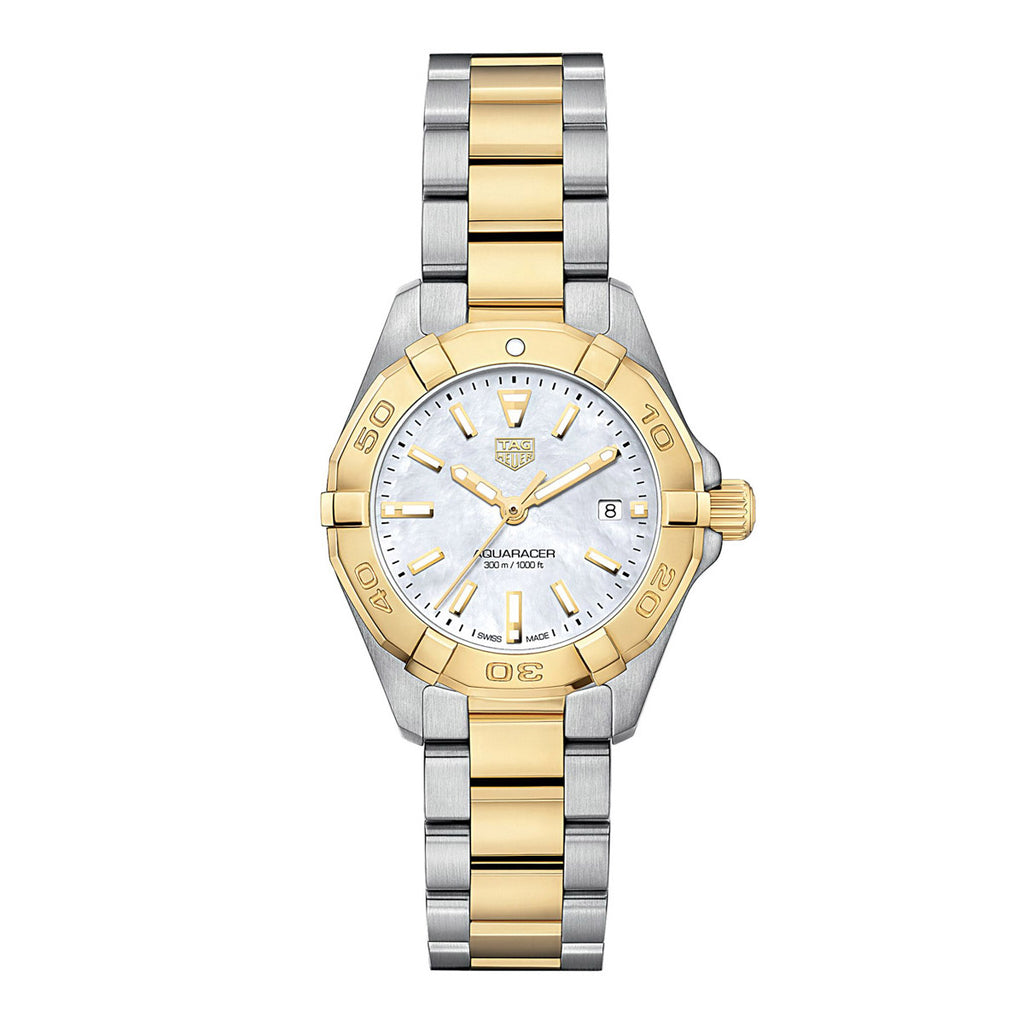 Tag Heuer - Aquaracer - Gold Plated Bezel - Stainless Steel Bracelet - watch 27mm - WBD1420.BB0321