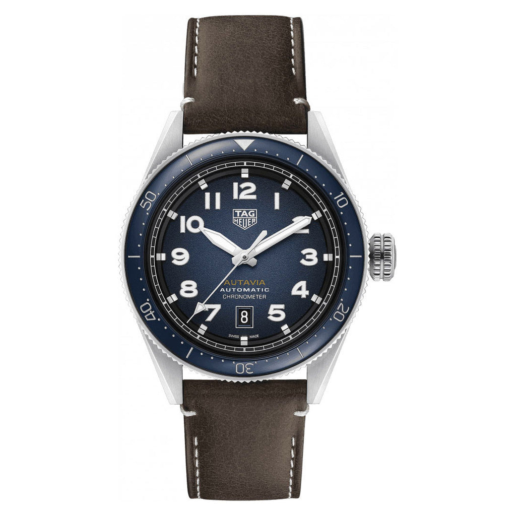 Tag Heuer - Autavia - Blue Dial Leather Strap - 42mm - WBE5116.FC8266