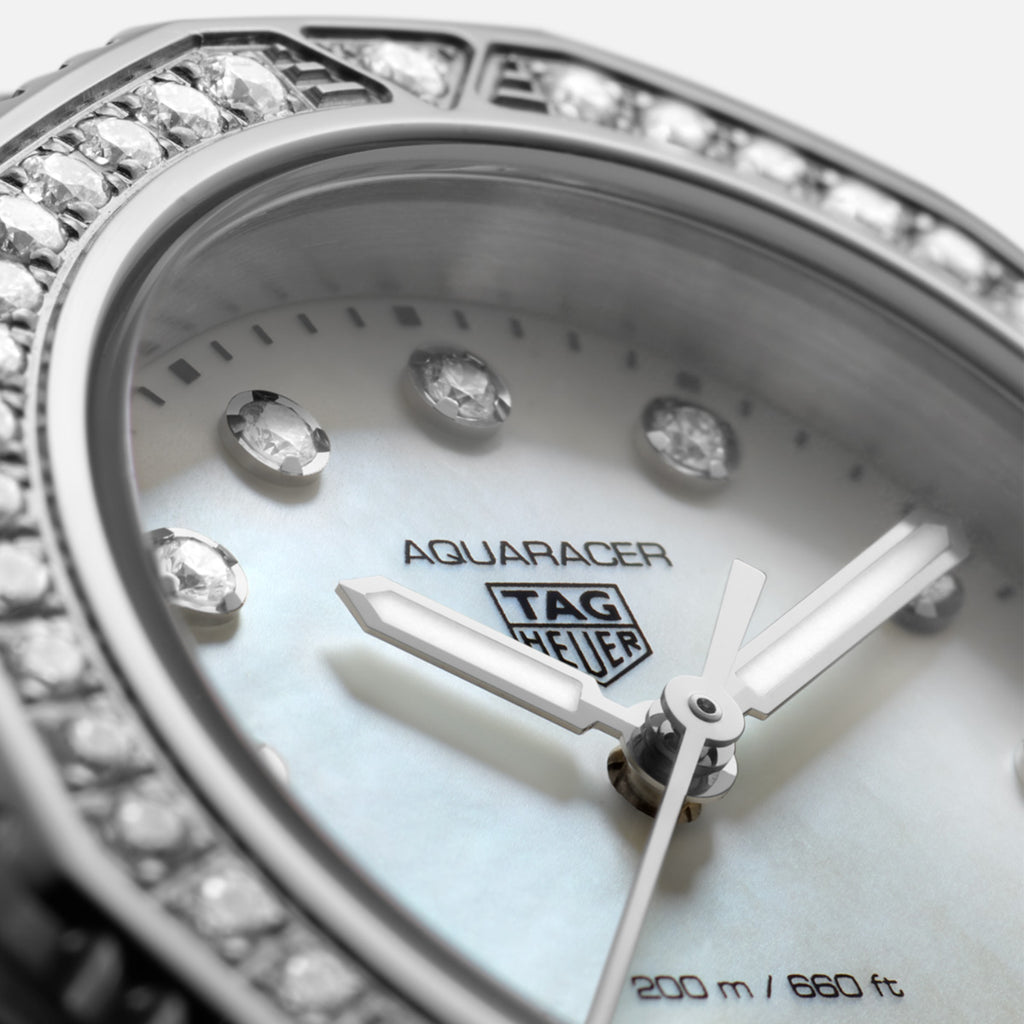 Tag Heuer - Aquaracer 30 mm Women's Professional Mother of Pearl Diamond Dial - WBP1417.BA0622