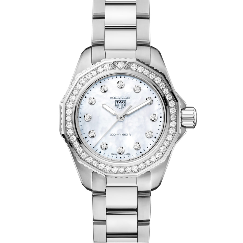 Tag Heuer - Aquaracer 30 mm Women's Professional Mother of Pearl Diamond Dial - WBP1417.BA0622