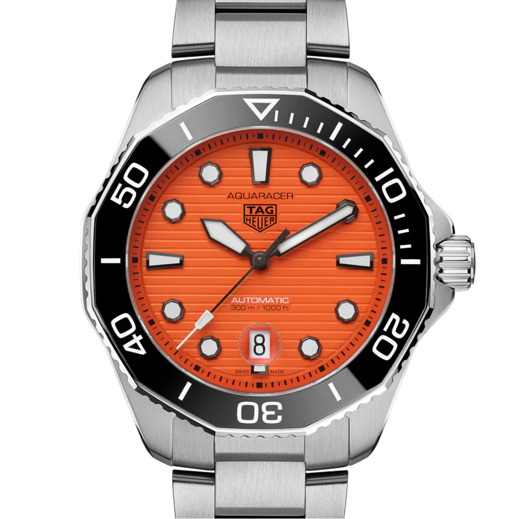 TAG HEUER - Aquaracer 43 mm Professional 300 Automatic Orange Dial - WBP201F.BA0632