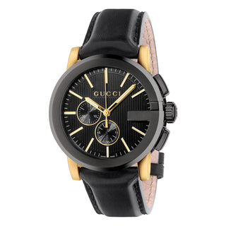 Gucci G-CHRONO XL 44 mm Black & Yellow Gold PVD Guilloché Dial - YA101203