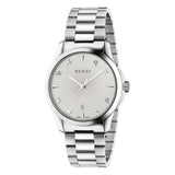 Gucci G-Timeless Iconic 38 mm Silver Guilloche Dial Stainless Bracelet - YA1264028