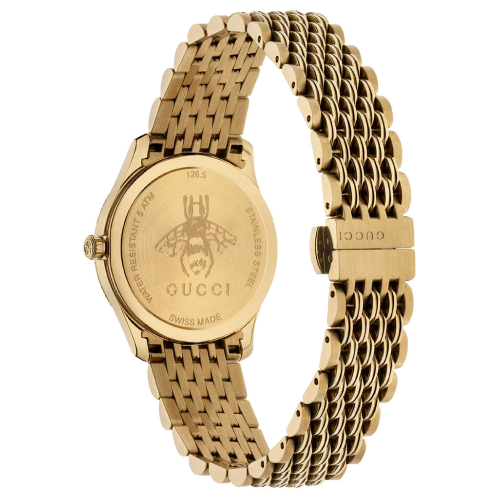 Gucci - G-Timeless Slim 29 mm Yellow Gold Bee Seconds Hand - YA1265021