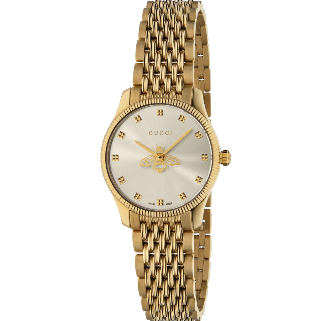 Gucci - G-Timeless Slim 29 mm Yellow Gold Bee Seconds Hand - YA1265021