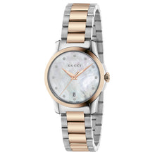 Load image into Gallery viewer, Gucci G-Timeless Iconic 27 mm Mother of Pearl Diamond Dial Steel &amp; Pink Gold - YA126544
