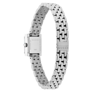 Gucci G-Frame  18 mm Steel Bracelet Black Diamond Dial M3 - YA128507