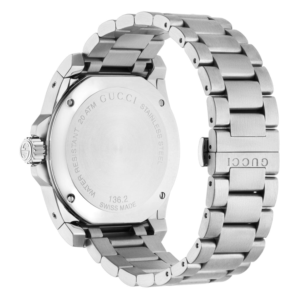 GUCCI Dive 45 mm M3 Stainless Case & Bracelet Black Dial Date - YA136208A