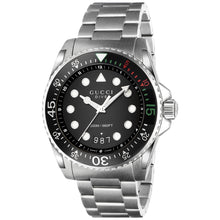 Load image into Gallery viewer, GUCCI Dive 45 mm M3 Stainless Case &amp; Bracelet Black Dial Date - YA136208A