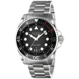 GUCCI Dive 45 mm M3 Stainless Case & Bracelet Black Dial Date - YA136208A