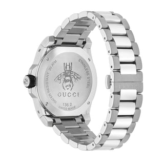 GUCCI Dive 45 mm M3 Steel Bracelet Green Red Stars & Bee Black Dial - YA136221