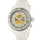 Gucci Dive 40 mm Recycled Steel & Bio-Plastic White Transparent Dial Date - YA136343