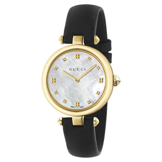 Gucci Diamantissima 32 mm M3 Women's Mother of Pearl Yellow Gold PVD - YA141404