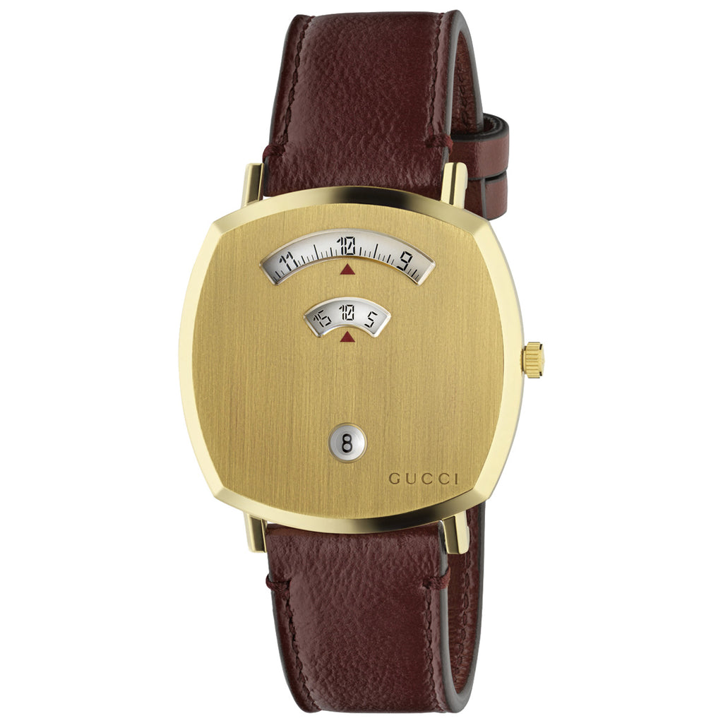 Gucci - Grip M3 Minute Hour Date Windows PVD Yellow Gold Case - YA157411