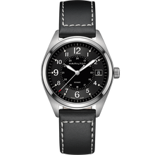 Load image into Gallery viewer, Hamilton - Khaki Field 40 mm  Quartz Leather Band Black Dial Date - H68551733