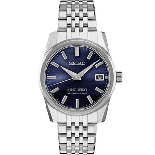 Seiko - King Seiko Automatic 3 Days Date Blue Dial Bracelet - SPB371